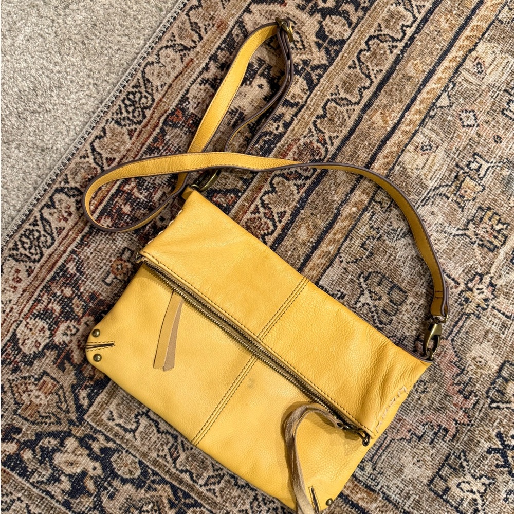 Yellow Leather Lucky Brand purse